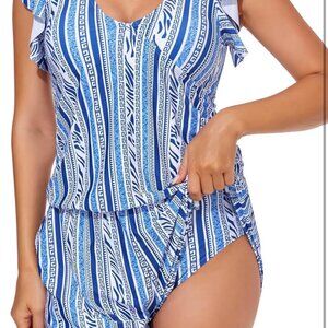 Plus Size Swim Romper with Built in Bra and Pockets Swim Dress XXL